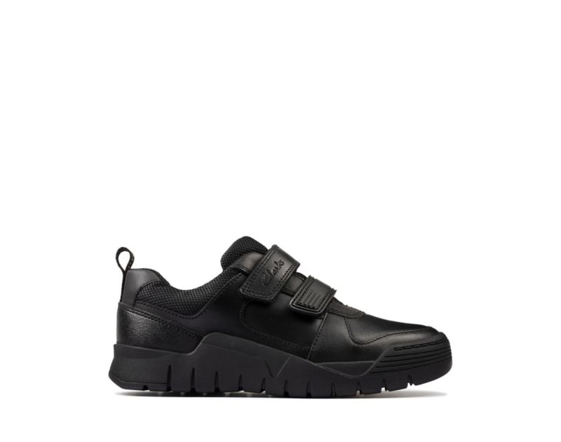 Clarks Scooter Speed School Shoes Black Girls - India O1I7801-B2