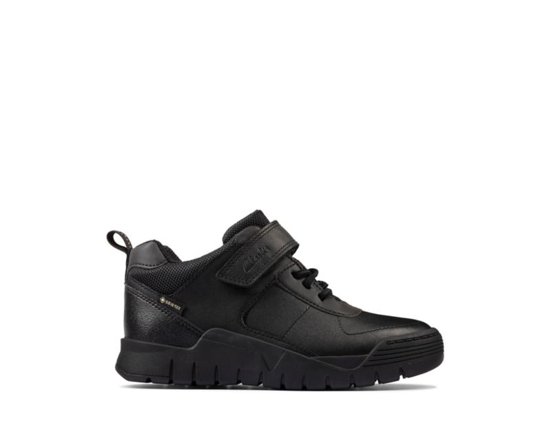 Clarks Scooter Up Gore-tex Outdoor Boots Black Girls - India R2B9675-C6