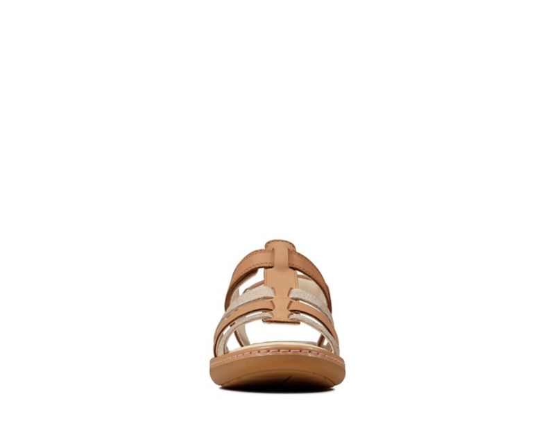 Clarks Skylark Sand Sandals Brown Girls - India Y9B2317-H5