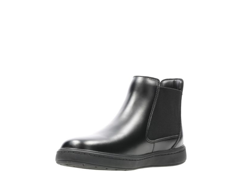 Clarks Street Edge Chelsea Boots Black Girls - India C1P6690-O9
