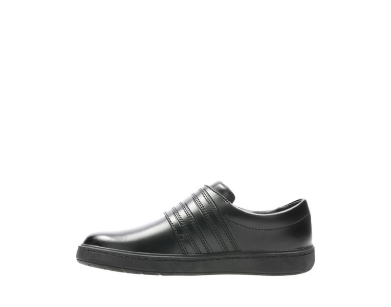 Clarks Street Stride School Shoes Black Girls - India M8Z9262-O7