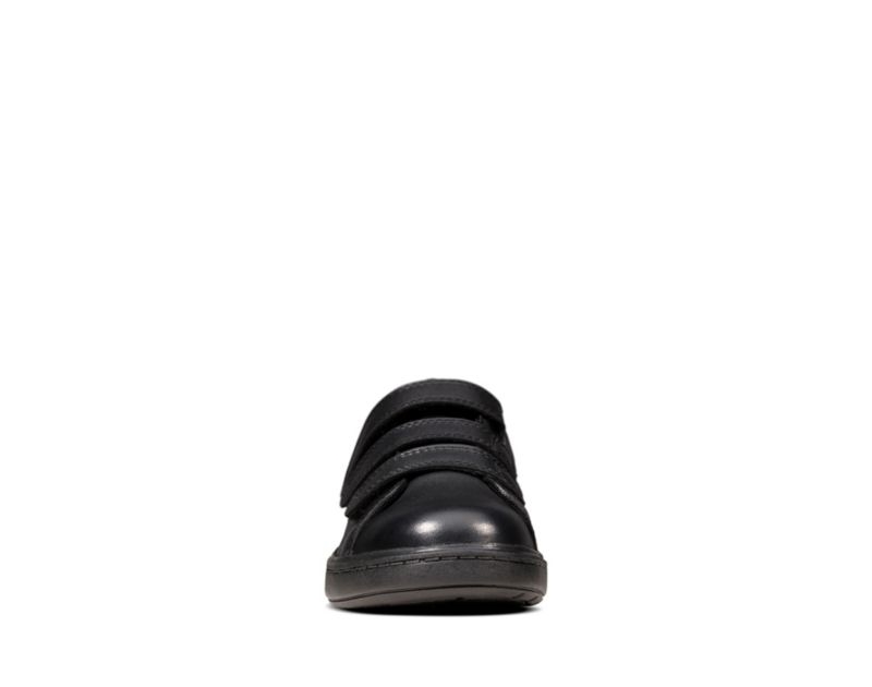 Clarks Street Swift School Shoes Black Girls - India B4K6596-U4