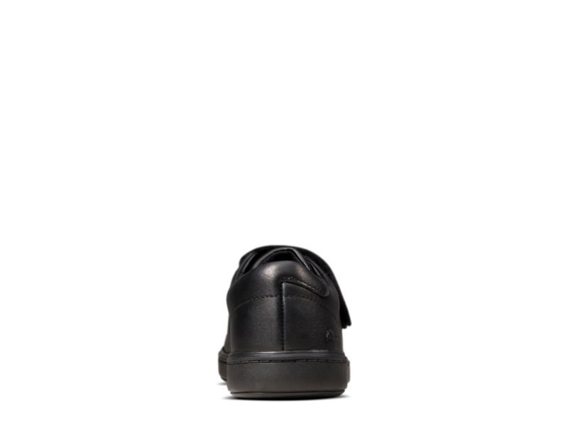 Clarks Street Swift School Shoes Black Girls - India B4K6596-U4