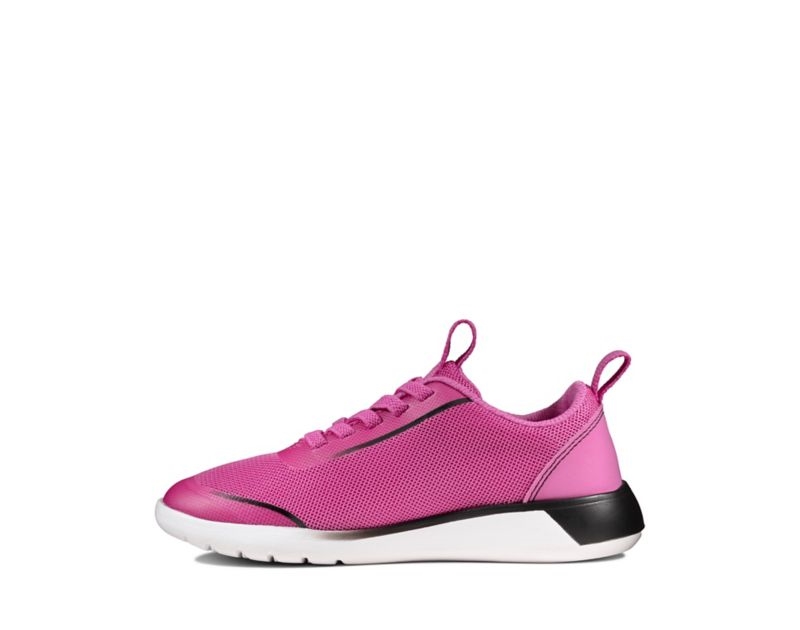 Clarks Suburb Spark Football Shoes Trainers Pink Girls - India W5X1034-U7