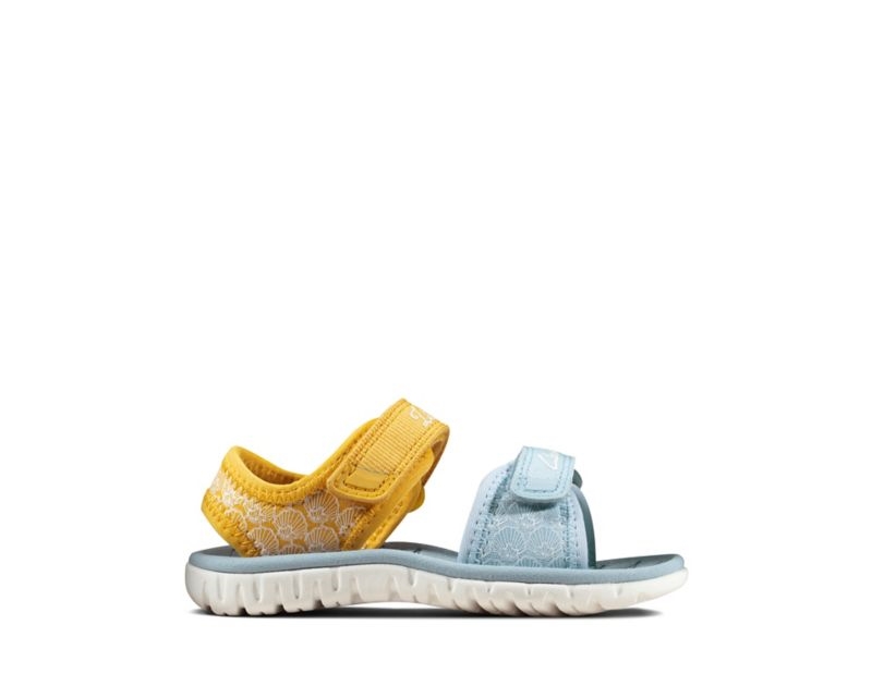 Clarks Surfing Sea Sandals Yellow Girls - India D9Q3770-H8
