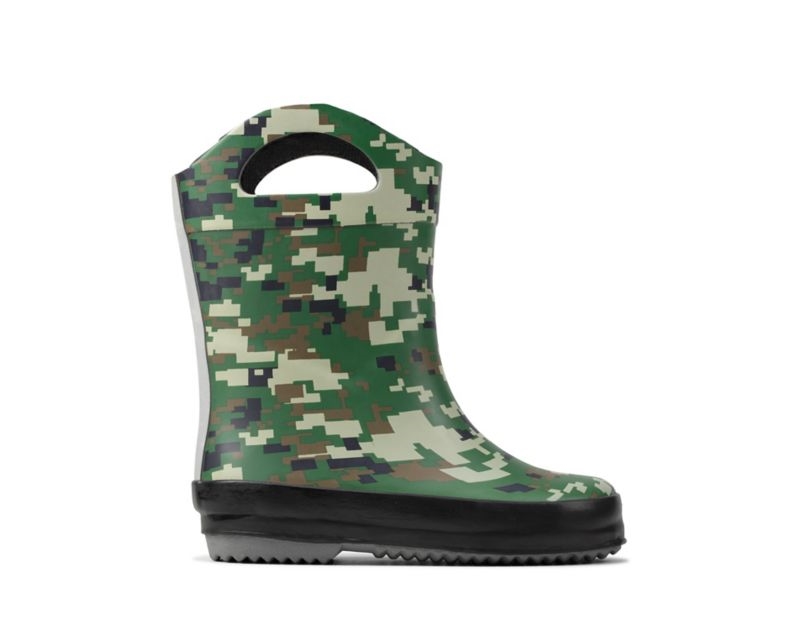 Clarks Tarri Star Wellies Olive Camo Girls - India G4G0420-E8