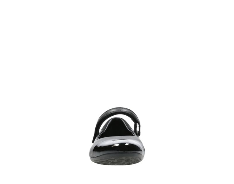 Clarks Tizz Talk School Shoes Black Girls - India X1A1159-A3