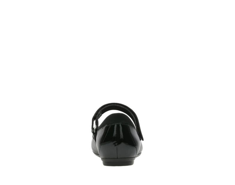 Clarks Tizz Talk School Shoes Black Girls - India X1A1159-A3