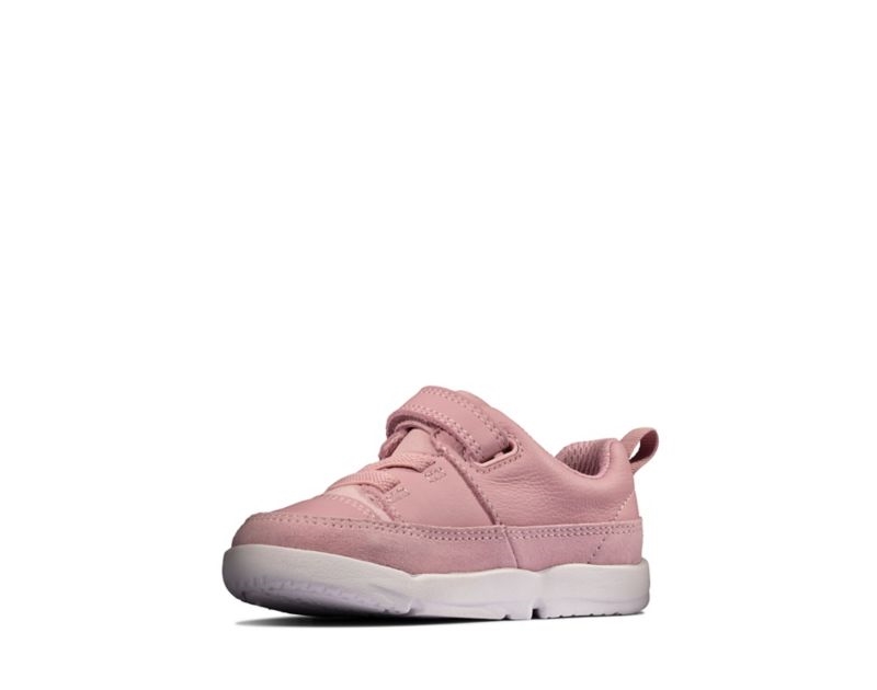 Clarks Tri Craft Trainers Toddler Shoes Pink Girls - India D0Q4601-T4