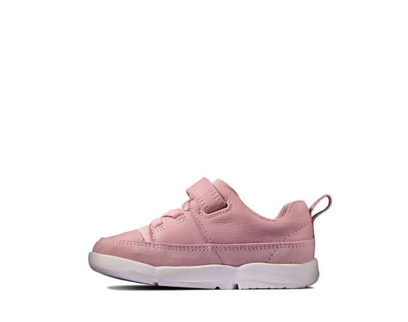 Clarks Tri Craft Trainers Toddler Shoes Pink Girls - India D0Q4601-T4
