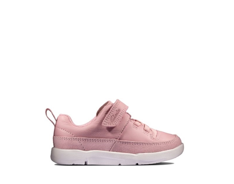Clarks Tri Craft Trainers Toddler Shoes Pink Girls - India D0Q4601-T4