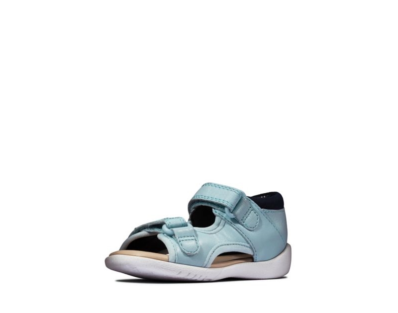 Clarks Zora Beau Sandals Light Blue Girls - India I8I9277-E9
