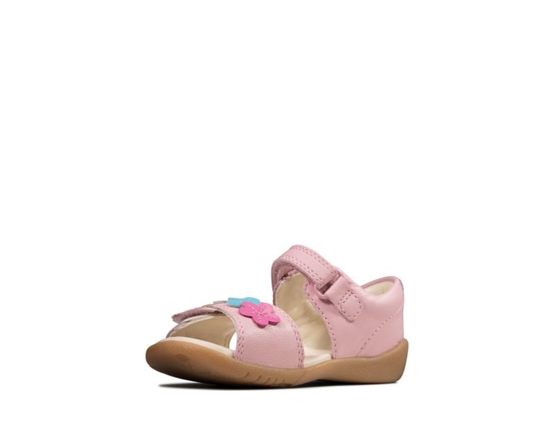 Clarks Zora Finch Sandals Pink Girls - India C3U2809-H9