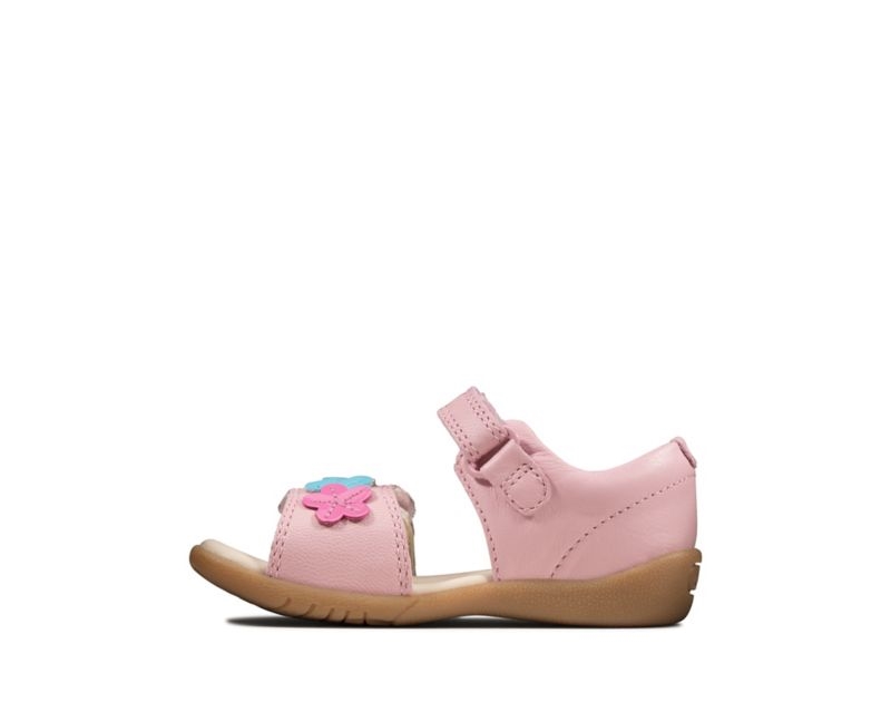 Clarks Zora Finch Sandals Pink Girls - India C3U2809-H9