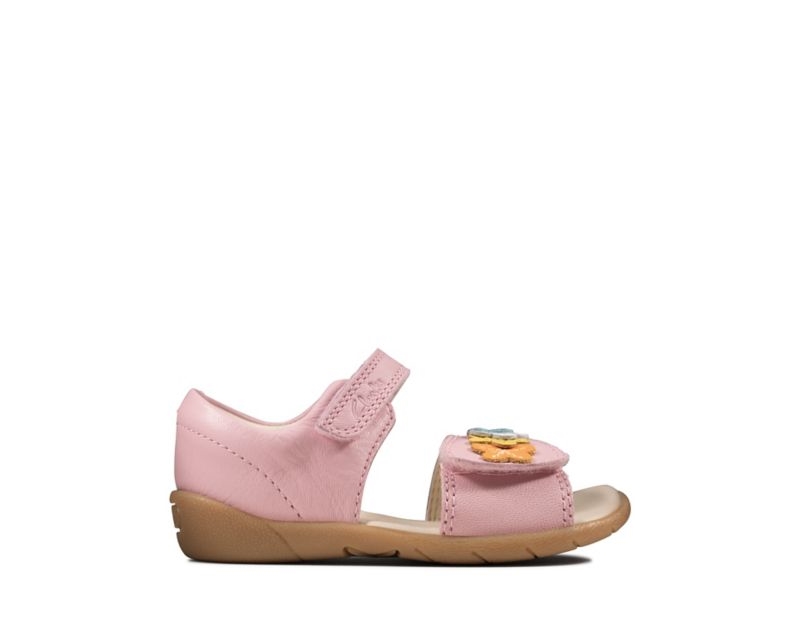 Clarks Zora Finch Sandals Pink Girls - India C3U2809-H9