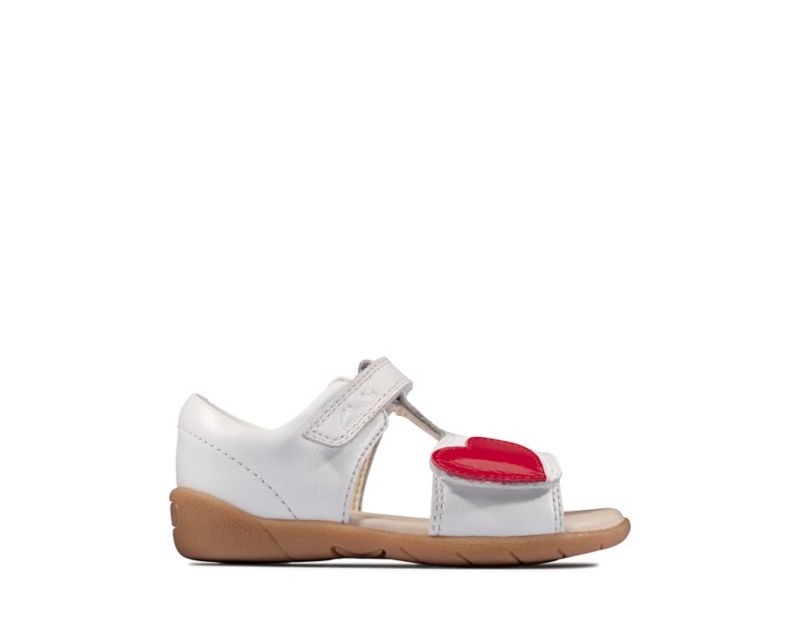 Clarks Zora Rain Sandals White Girls - India R9A9691-J5