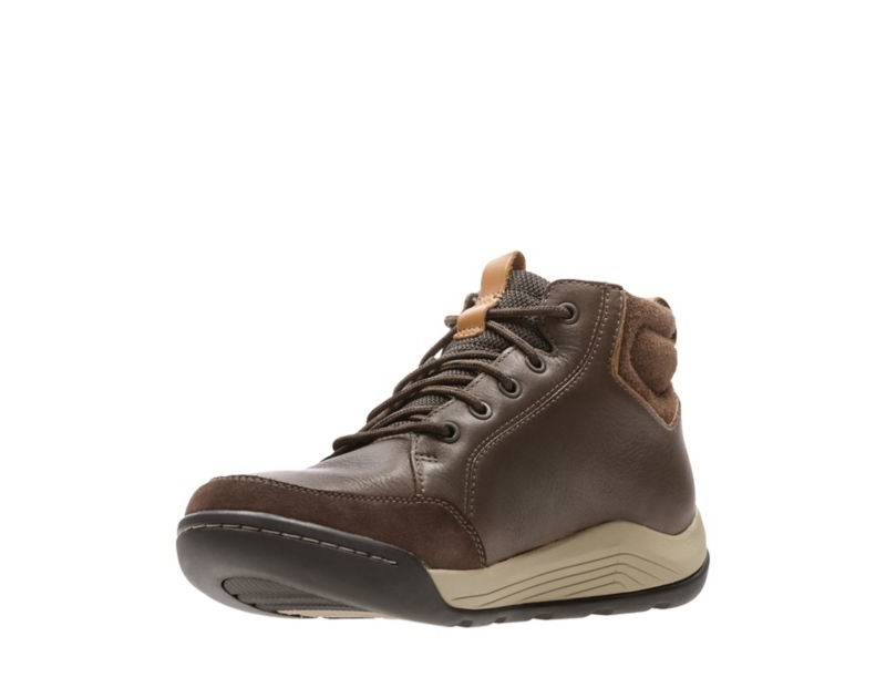 Clarks Ashcombe Mid Gore-tex Boots Outdoor Boots Dark Brown Men - India P0C7788-D4