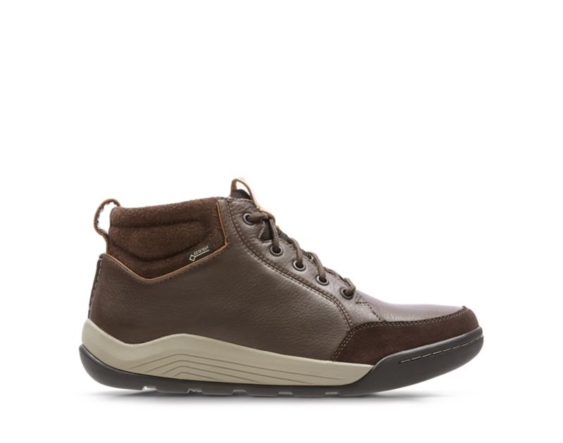 Clarks Ashcombe Mid Gore-tex Boots Outdoor Boots Dark Brown Men - India P0C7788-D4