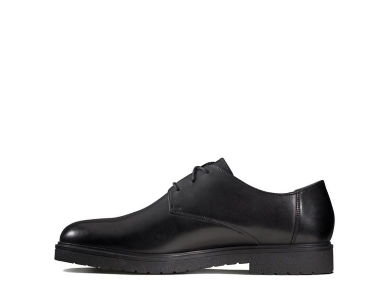 Clarks Ashcroft Plain Derby Shoes Black Shoes Black Men - India E3N1583-O2
