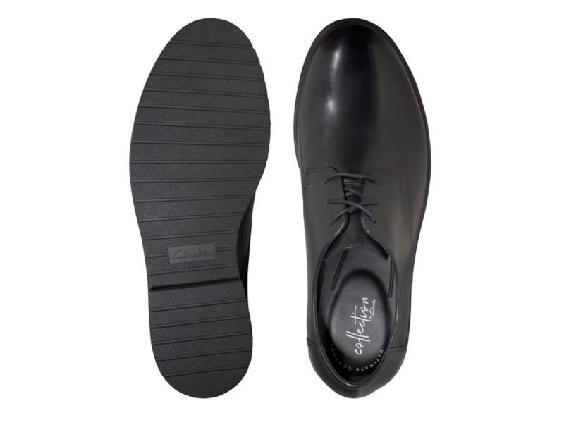 Clarks Ashcroft Plain Derby Shoes Black Shoes Black Men - India E3N1583-O2