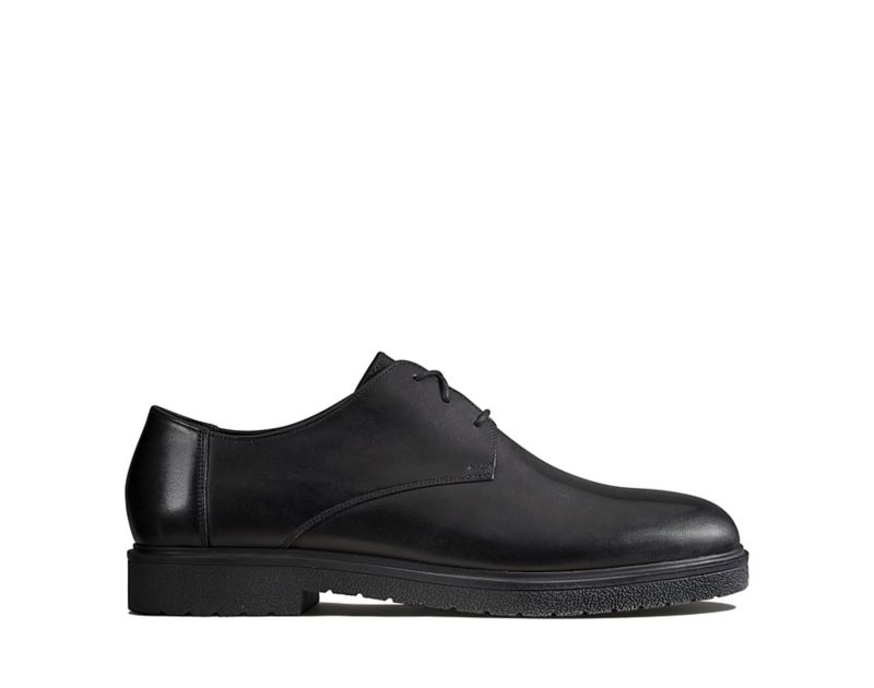 Clarks Ashcroft Plain Derby Shoes Black Shoes Black Men - India E3N1583-O2