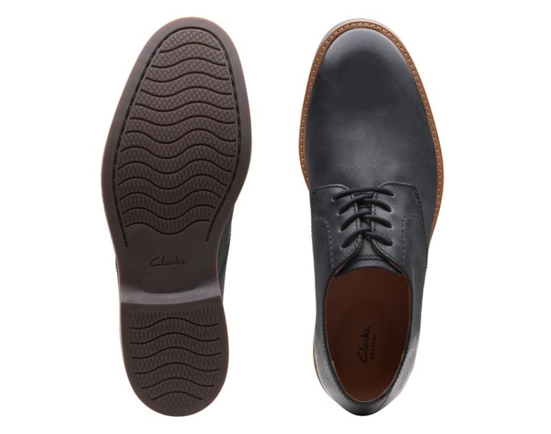 Clarks Atticus Lace Derby Shoes Black Shoes Black Men - India T5O2380-C2