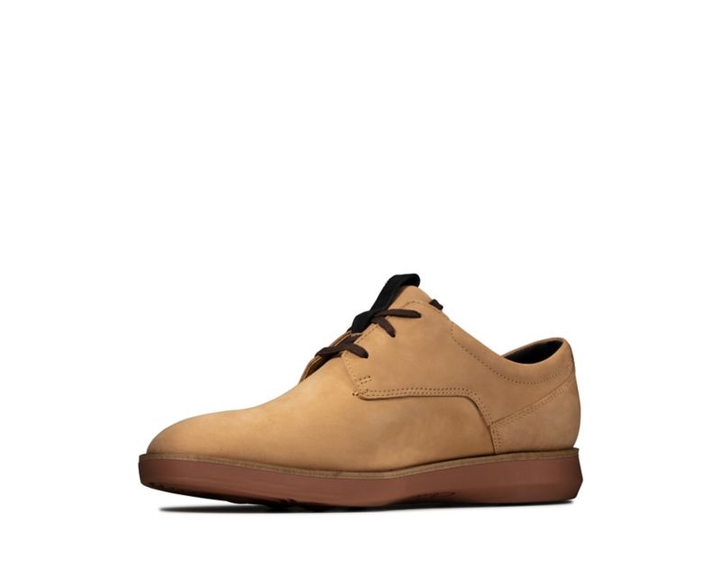 Clarks Banwell Lace Trainers Light Brown Men - India Y8F8884-Y2