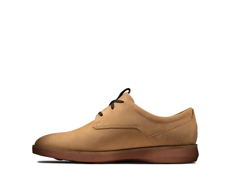 Clarks Banwell Lace Trainers Light Brown Men - India Y8F8884-Y2