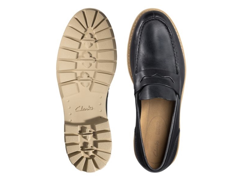 Clarks Batcombe Edge Loafers Boat Shoes Navy Men - India B9N1152-T3
