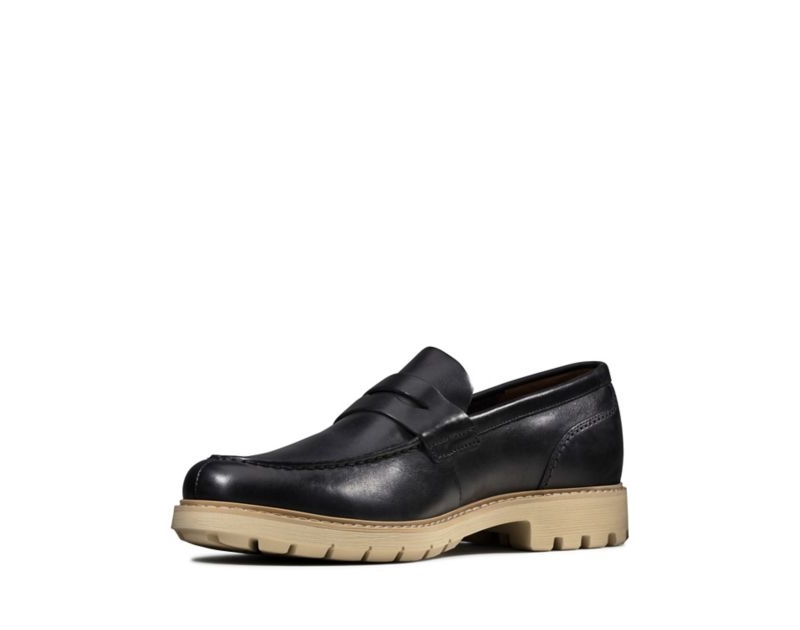 Clarks Batcombe Edge Loafers Navy Men - India J4G9234-A8
