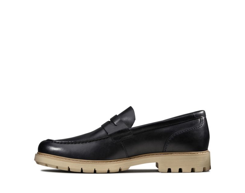Clarks Batcombe Edge Loafers Navy Men - India J4G9234-A8