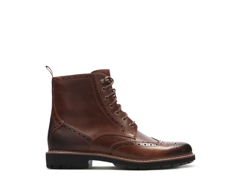 Clarks Batcombe Lord Boots Outdoor Boots Dark Brown Men - India H0P7367-U1