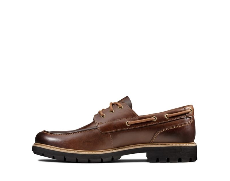 Clarks Batcombe Sail Loafers Dark Brown Men - India K9D2463-Y1