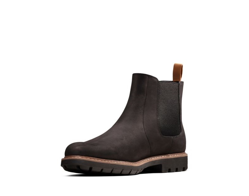 Clarks Batcombe Up Chelsea Boots Black Men - India J7T6764-M2