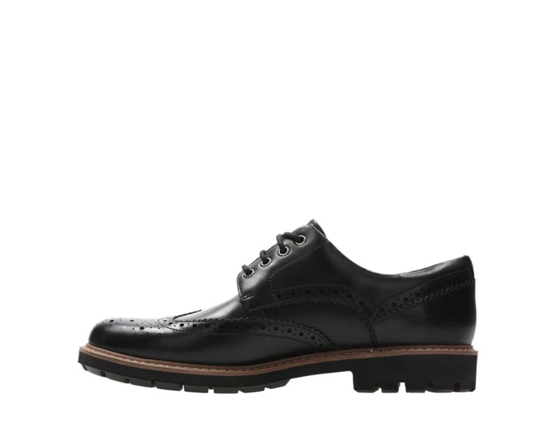 Clarks Batcombe Wing Brogues Black Men - India K3Q6554-M3