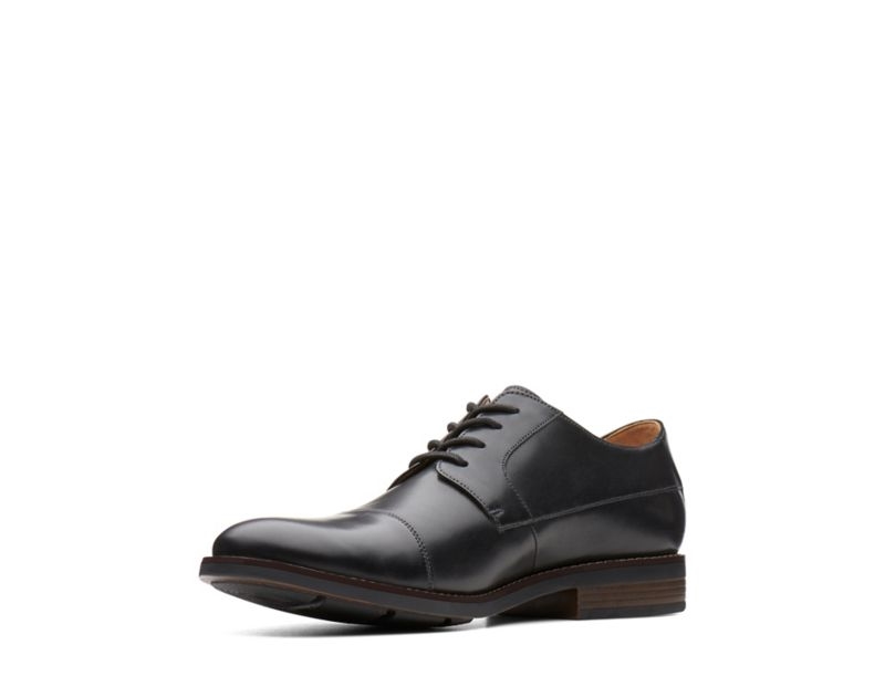 Clarks Becken Cap Derby Shoes Wide Fit Shoes Black Men - India V1Q8151-U1
