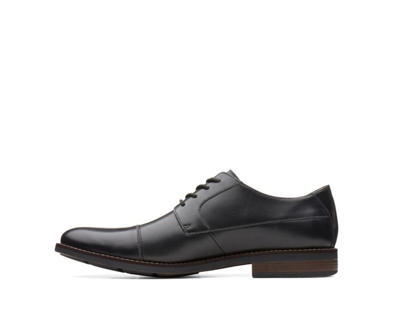 Clarks Becken Cap Derby Shoes Wide Fit Shoes Black Men - India V1Q8151-U1