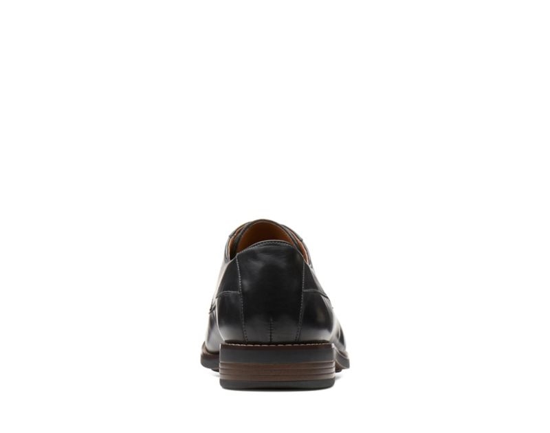 Clarks Becken Cap Derby Shoes Wide Fit Shoes Black Men - India V1Q8151-U1