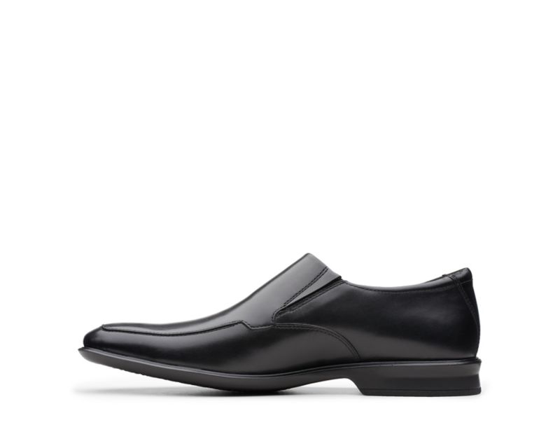 Clarks Bensley Step Loafers Black Shoes Black Men - India H7N0359-N3