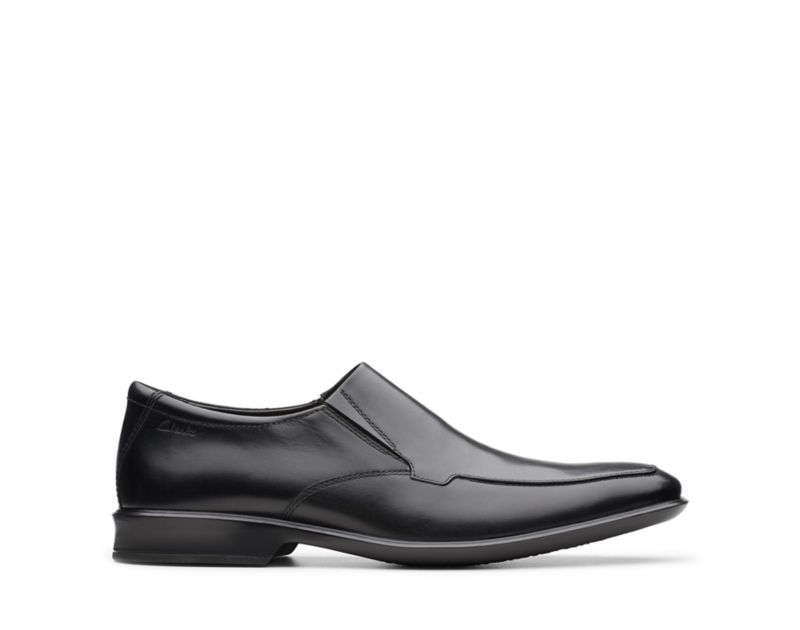 Clarks Bensley Step Loafers Black Shoes Black Men - India H7N0359-N3