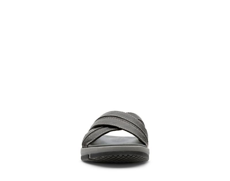 Clarks Brixby Cross Sandals Black Men - India C7I9824-M0