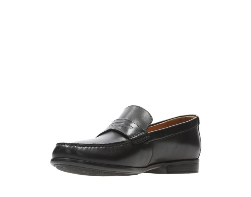Clarks Claude Lane Loafers Black Men - India Y8K1416-E4