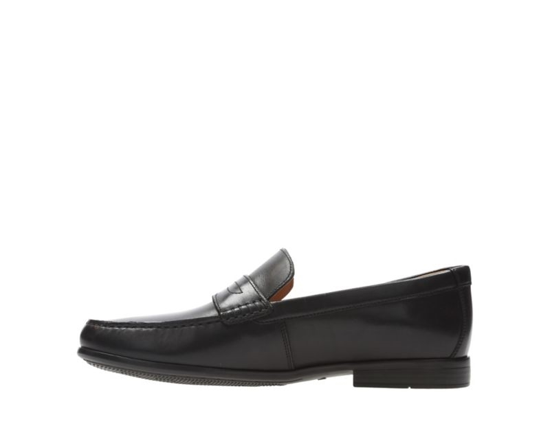 Clarks Claude Lane Loafers Black Men - India Y8K1416-E4