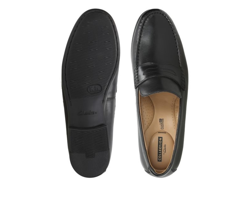 Clarks Claude Lane Loafers Black Men - India Y8K1416-E4