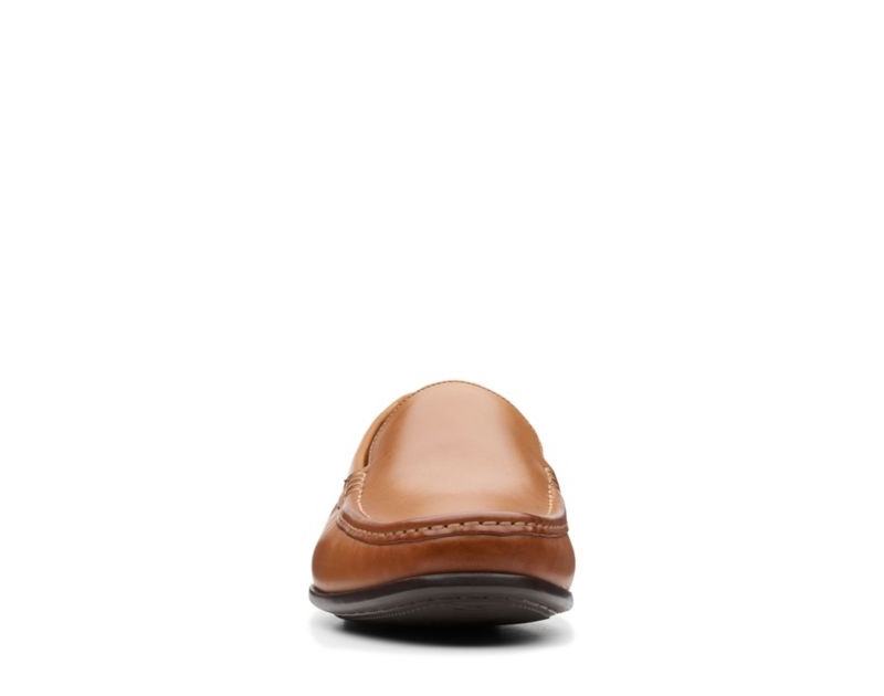 Clarks Claude Plain Loafers Brown Men - India S0W8235-E3