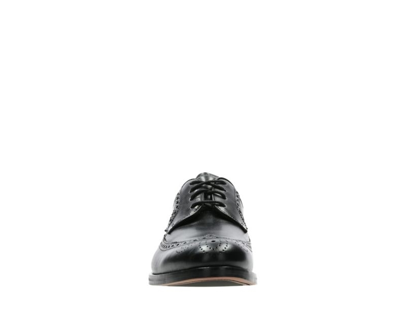 Clarks Coling Limit Brogues Wide Fit Shoes Black Men - India B6J7354-M5