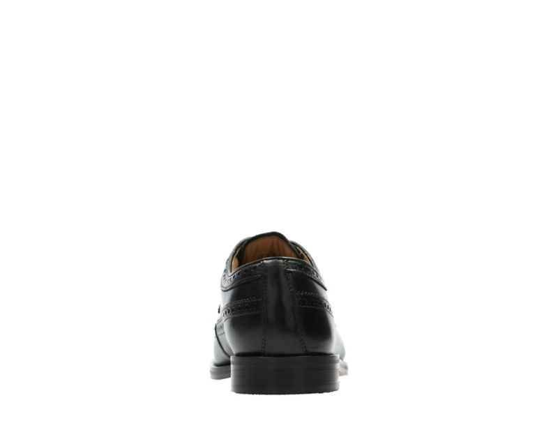 Clarks Coling Limit Brogues Wide Fit Shoes Black Men - India B6J7354-M5