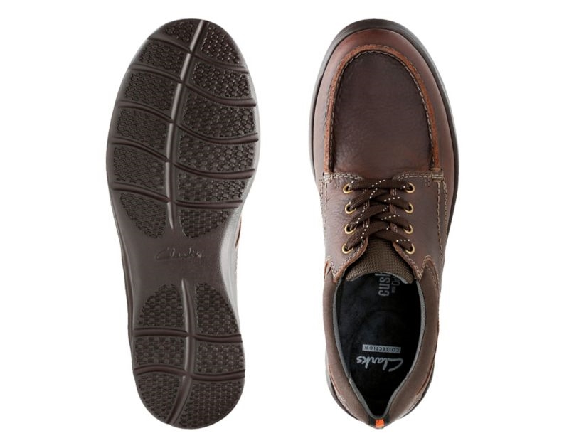 Clarks Cotrell Edge Casual Shoes Wide Fit Shoes Brown Men - India J2H5788-G3