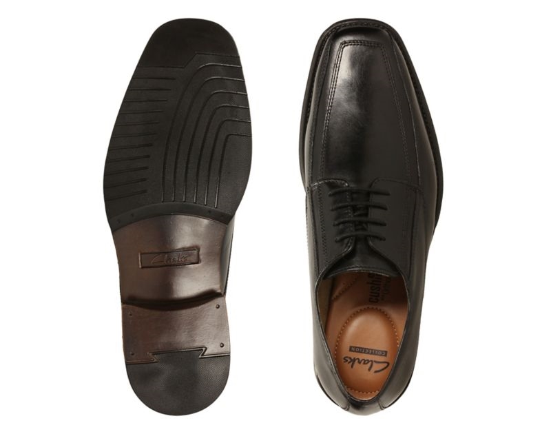 Clarks Driggs Walk Derby Shoes Black Shoes Black Men - India F0X6326-Q1
