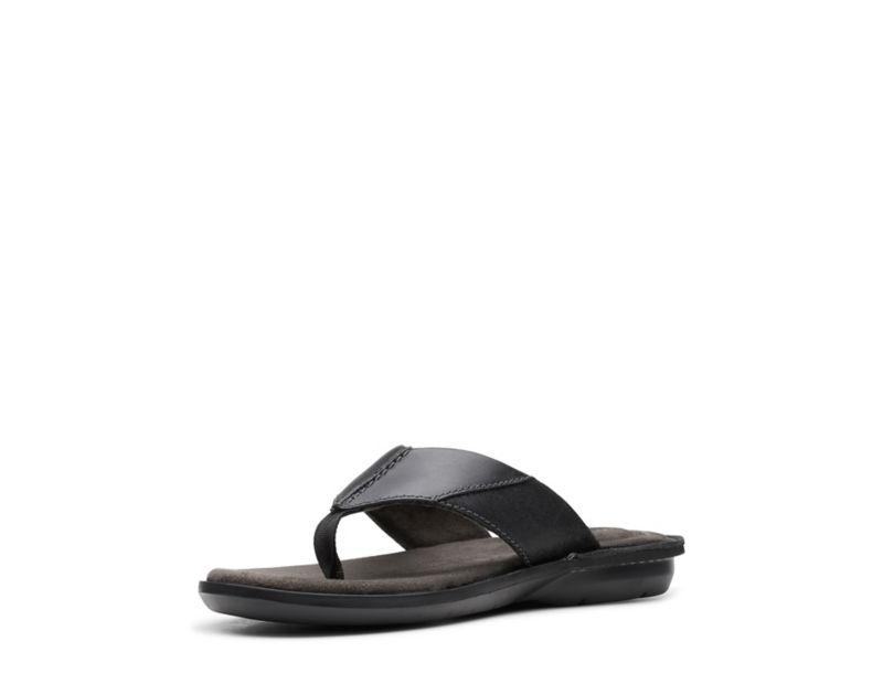 Clarks Ellison Easy Sandals Black Men - India I8M8967-K3